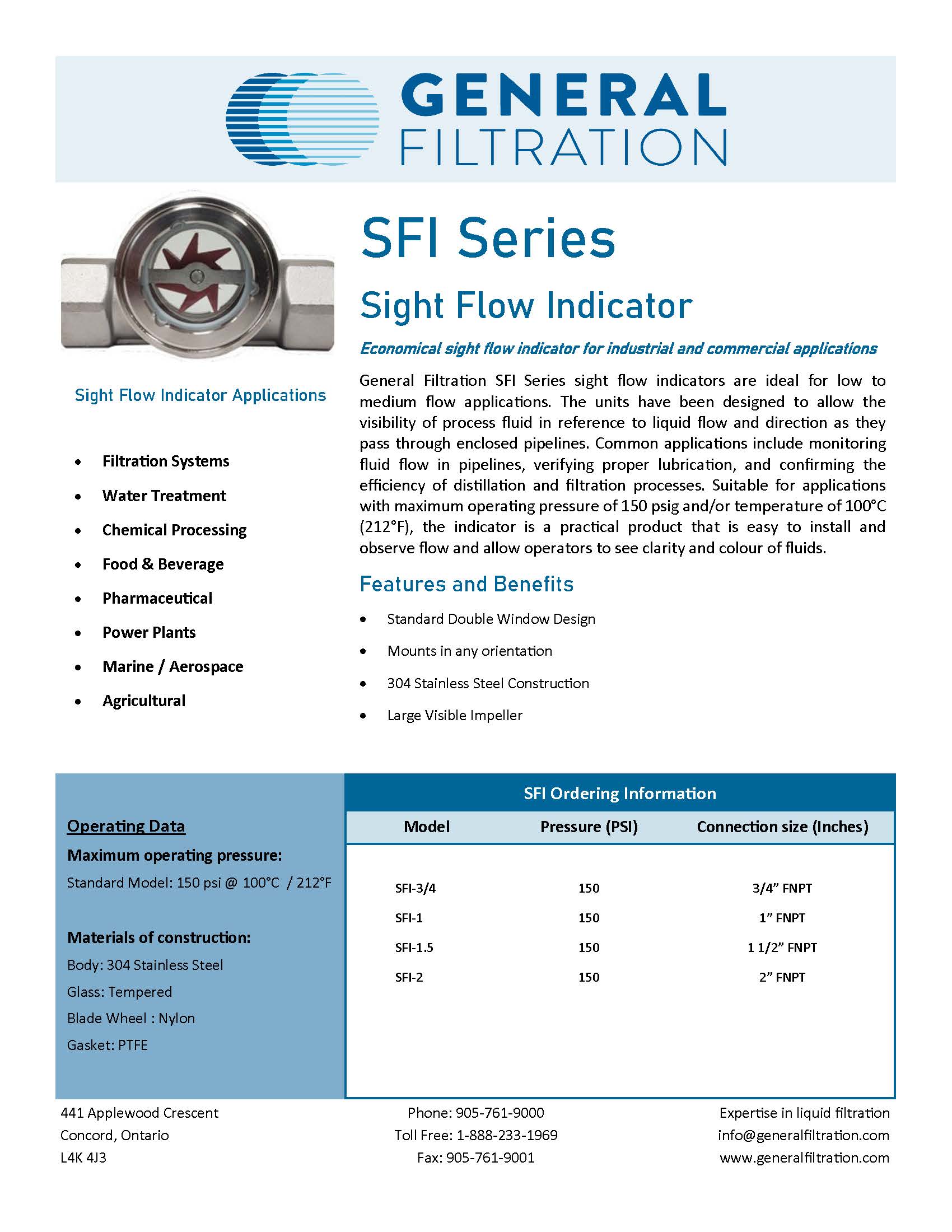 Flow Indicators | Process Filtration Monitoring | Vytal